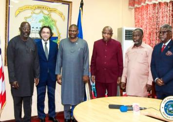President Weah and Cabinet Ministers along with Liberia Ambassador to Italy pose with the Ambassador of Italy, H E Stefano Lo Savio.jpgEXECUTIVE MANSION