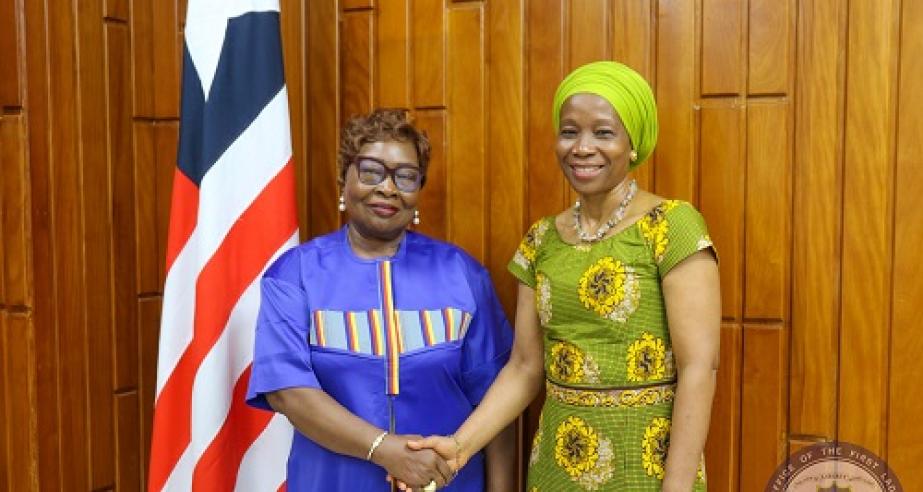 First Lasdy Kartumu Y. Boakai and UN Women Country Representative, Comfort Lamtey are committed to the cause of women and girls.jpg
