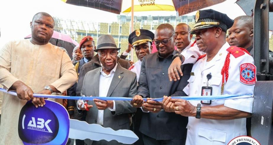 PRESIDENT BOAKAI COMMISSIONS NEW FIREFIGHTING EQUIPMENT