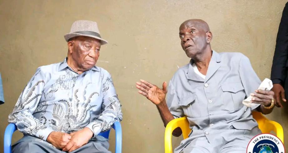 President Boakai Pays Courtesy Visit to Former Lonestar Player and Coach Josiah N. Johnson, alias JNJ ~ Says He Admires People Who Have Contributed to the Country  