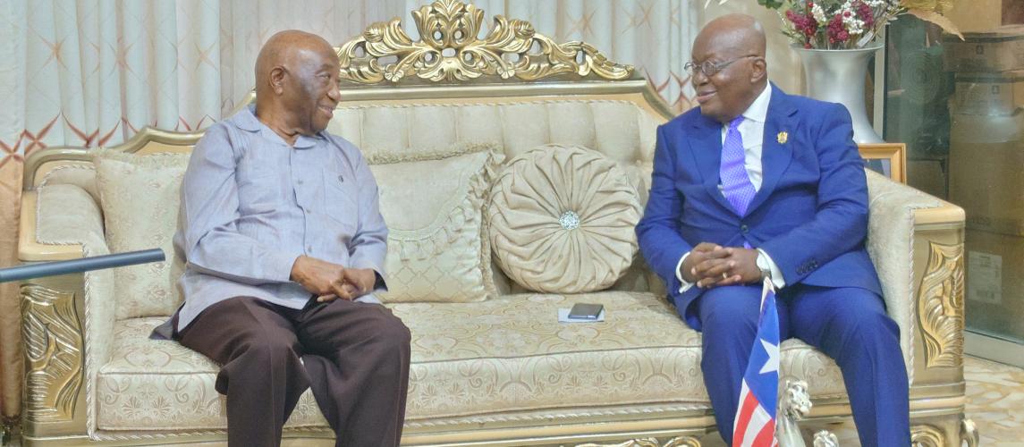 President Boakai chats with President Addo of Ghana