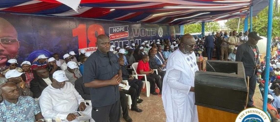 President Weah Hails Liberians For Peaceful Polls