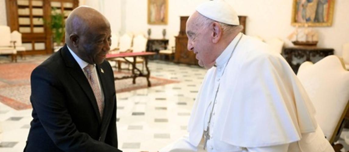 Pope Francis meets President Boakai