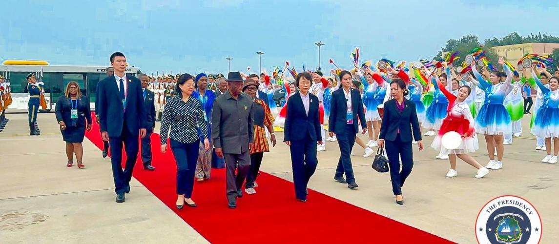 President Boakai and delegation arrive in China.jpg