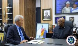 President Boakai Commends Outgoing German Ambassador  ~ as Envoy Takes Leave of the President 