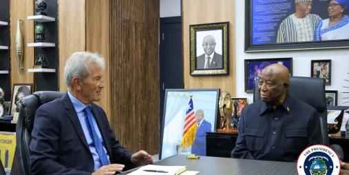 President Boakai Commends Outgoing German Ambassador  ~ as Envoy Takes Leave of the President 