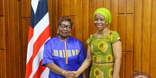 First Lasdy Kartumu Y. Boakai and UN Women Country Representative, Comfort Lamtey are committed to the cause of women and girls.jpg