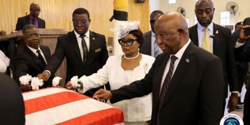 President Boakai Calls for Peace and Unity at the Official Funeral Service 