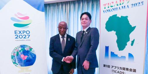 President Boakai Meets with Yokohama Mayor Takeharu Yamanaka